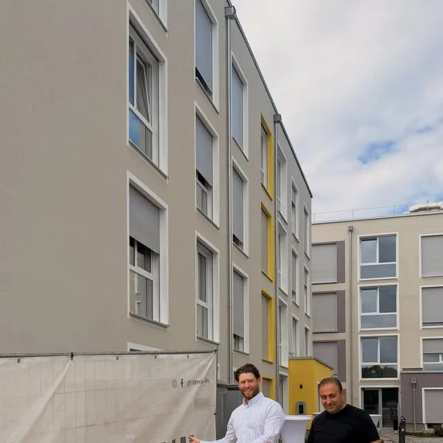 Fassade des neuen Studentenwohnheims in Jülich